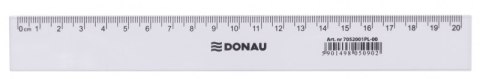Linijka DONAU, 20cm, transparentna
