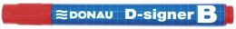 Marker do tablic DONAU D-Signer B, okrągły, 2-4mm (linia), czerwony