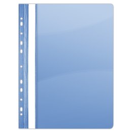Skoroszyt DONAU, PVC, A4, twardy, 150/160mikr., wpinany, niebieski
