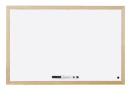 Tablica suchościeralna BI-OFFICE magnetyczna lakierowana w ramie drewnianej 900x600