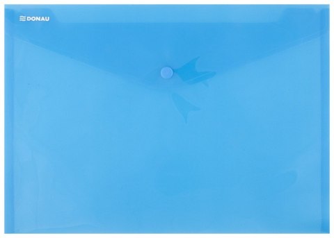 Teczka kopertowa DONAU zatrzask, PP, A4, 180mikr., niebieska