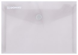 Teczka kopertowa DONAU zatrzask, PP, A6, 180mikr., dymna