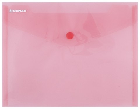 Teczka kopertowa DONAU zatrzask, PP, C5, 180mikr., czerwona