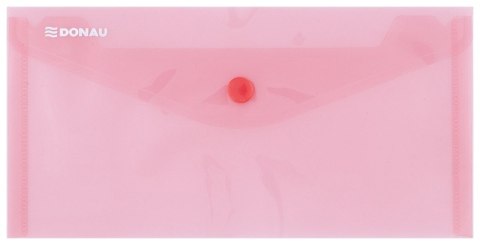 Teczka kopertowa DONAU zatrzask, PP, DL, 180mikr., czerwona
