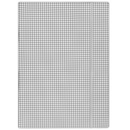 Teczka z gumką DONAU, karton, A4, 400gsm, 3-skrz., biała w kratę