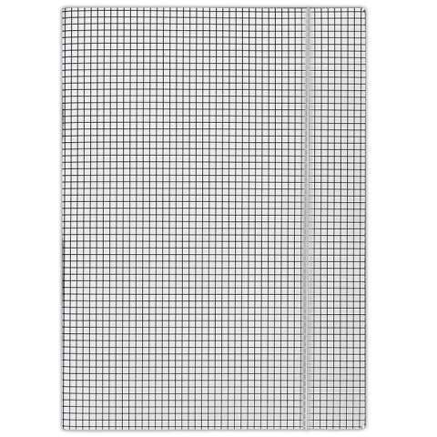 Teczka z gumką DONAU, karton, A4, 400gsm, 3-skrz., biała w kratę