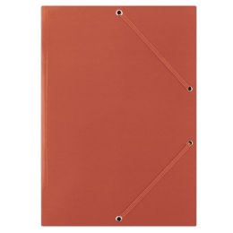 Teczka z gumką DONAU, karton, A4, 400gsm, 3-skrz., czerwona