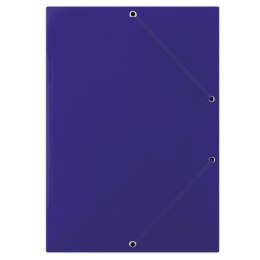 Teczka z gumką DONAU, karton, A4, 400gsm, 3-skrz., niebieska