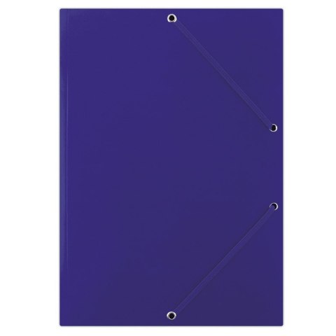 Teczka z gumką DONAU, karton, A4, 400gsm, 3-skrz., niebieska