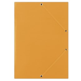 Teczka z gumką DONAU, karton, A4, 400gsm, 3-skrz., pomarańczowa