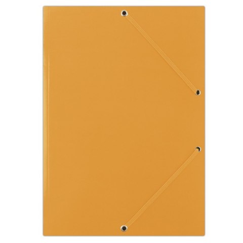 Teczka z gumką DONAU, karton, A4, 400gsm, 3-skrz., pomarańczowa