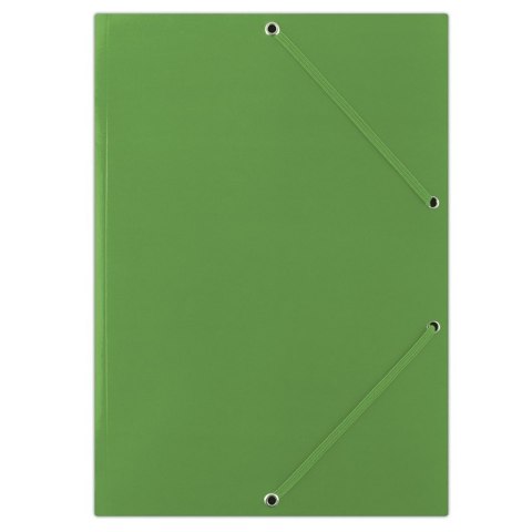 Teczka z gumką DONAU, karton, A4, 400gsm, 3-skrz., zielona