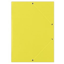 Teczka z gumką DONAU, karton, A4, 400gsm, 3-skrz., żółta