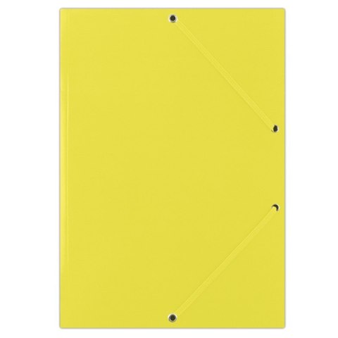 Teczka z gumką DONAU, karton, A4, 400gsm, 3-skrz., żółta