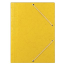 Teczka z gumką DONAU, preszpan, A4, 390gsm, 3-skrz., żółta