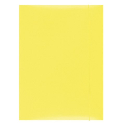 Teczka z gumką OFFICE PRODUCTS, karton, A4, 300gsm, 3-skrz., żółta
