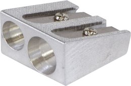 Temperówka DONAU, aluminiowa, podwójna, srebrna