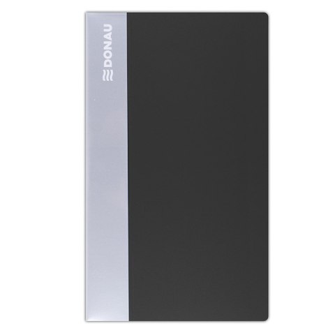 Wizytownik DONAU, PP, na 120 wizytówek, czarny