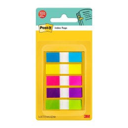 Zakładki indeksujące POST-IT® (683-5CB), PP, 11,9x43,1mm, 5x20 kart., mix kolorów