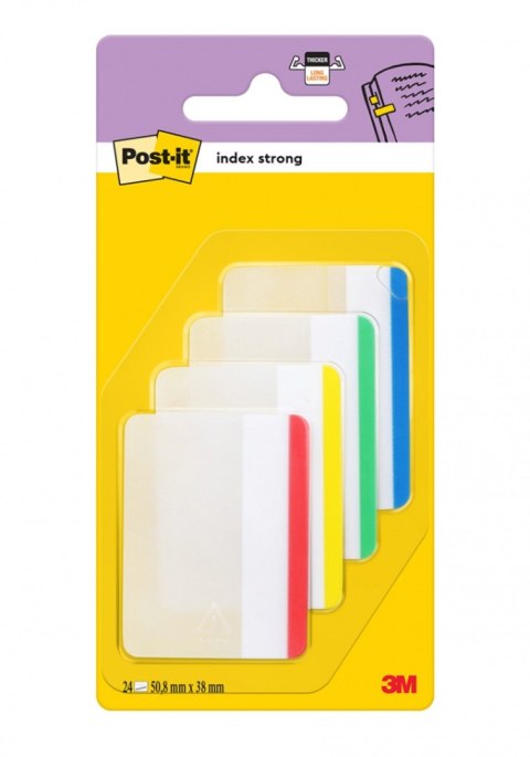 Zakładki indeksujące POST-IT® do archiwizacji (686-F1), PP, proste, 50,8x38,1mm, 4x6 kart., mix kolorów