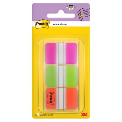 Zakładki indeksujące POST-IT® do archiwizacji (686-PGOEU), PP, silne, 38x25mm, 3x22 kart., mix kolorów