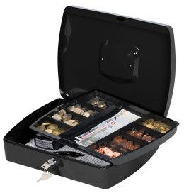 Kasetka na pieniądze Q-CONNECT, ekstra duża, 330x240x90mm, czarna