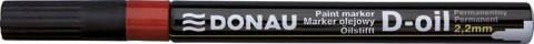 Marker olejowy DONAU D-Oil, okrągły, 2,2mm, czerwony