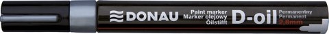 Marker olejowy DONAU D-Oil, okrągły, 2,8mm, srebrny