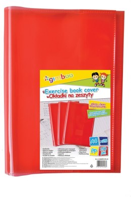 Okładka na zeszyt GIMBOO, krystaliczna, A4, 150mikr., czerwona