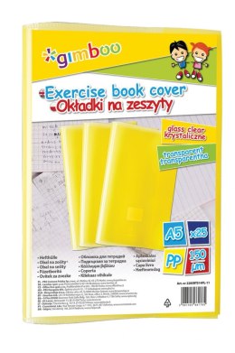 Okładka na zeszyt GIMBOO, krystaliczna, A5, 150mikr., żółta