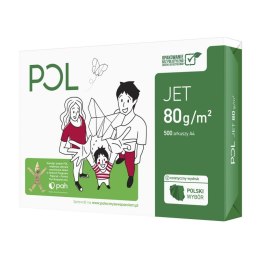 Papier ksero POL JET, A4, klasa A, 166CIE, 80gsm, 500ark.