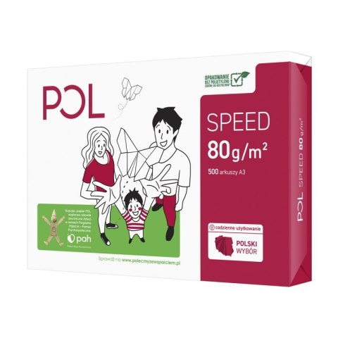 Papier ksero POL SPEED, A3, klasa C, 153CIE, 80gsm, 500ark.