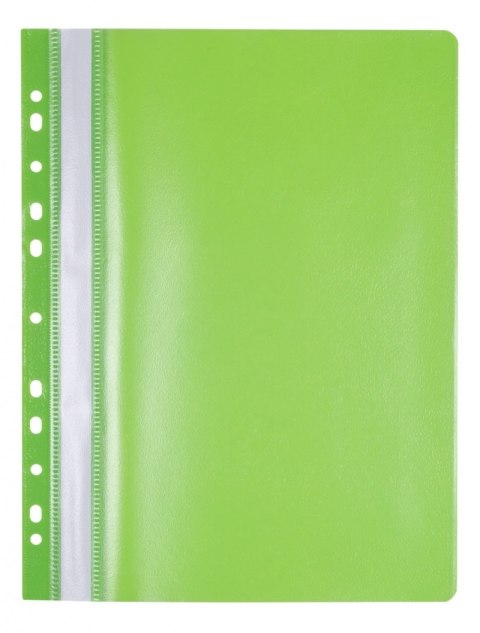 Skoroszyt OFFICE PRODUCTS, PP, A4, miękki, 100/170mikr., wpinany, jasnozielony