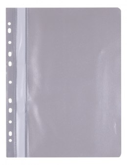 Skoroszyt OFFICE PRODUCTS, PP, A4, miękki, 100/170mikr., wpinany, szary