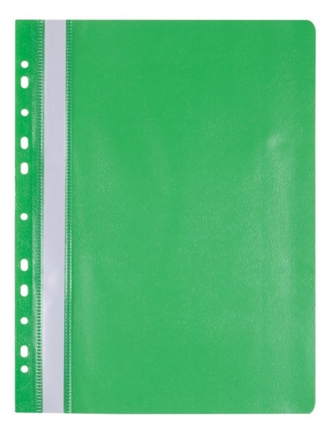 Skoroszyt OFFICE PRODUCTS, PP, A4, miękki, 100/170mikr., wpinany, zielony
