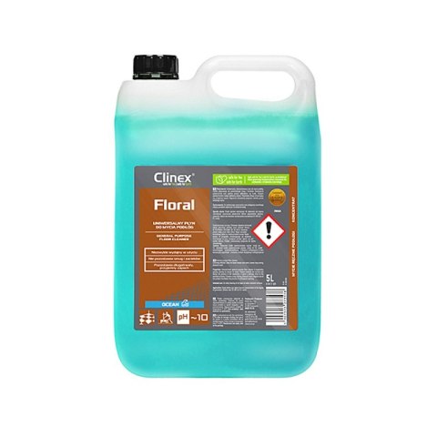 Uniwersalny płyn CLINEX Floral, do mycia podłóg, Ocean, 5l