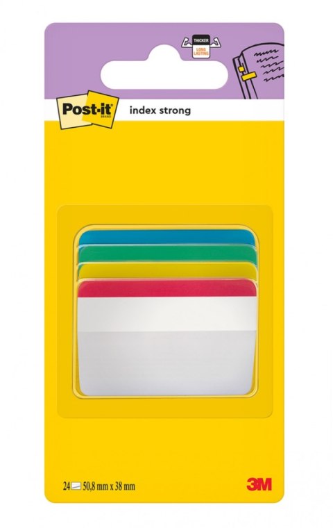Zakładki indeksujące POST-IT® do archiwizacji (686-A1), PP, wygięte, 50,8x38,1mm, 4x6 kart., mix kolorów