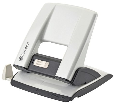 Dziurkacz KANGARO Aion-30, dziurkuje do 30 kartek, metalowy, metaliczny biały