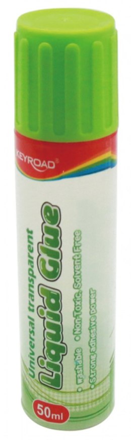 Klej w płynie KEYROAD, z gąbczastą końcówką, 50ml, pakowane na displayu