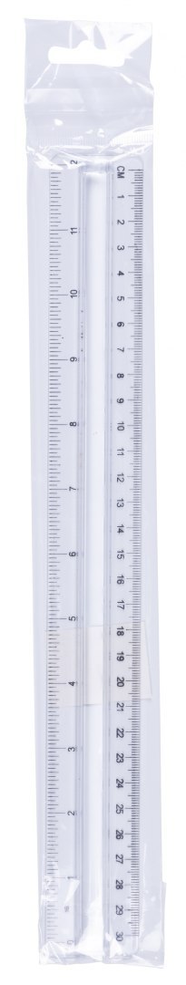 Linijka z uchwytem DONAU, 30cm, zawieszka, transparentna