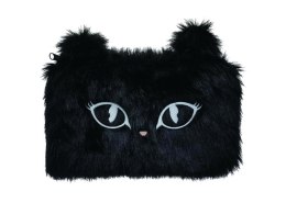 Piórnik saszetka KEYROAD Memoris Fluffy, kot, włochata, czarna