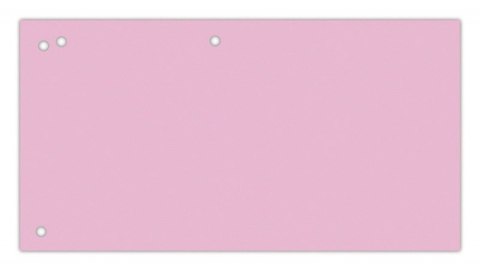 Przekładki OFFICE PRODUCTS, karton, 1/3 A4, 240x105mm, 100szt., różowe