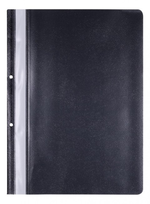 Skoroszyt OFFICE PRODUCTS, PP, A4, 2 otwory, 100/170mikr., wpinany, czarny
