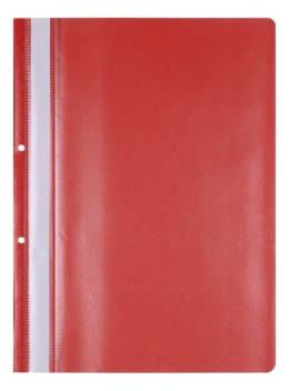 Skoroszyt OFFICE PRODUCTS, PP, A4, 2 otwory, 100/170mikr., wpinany, czerwony