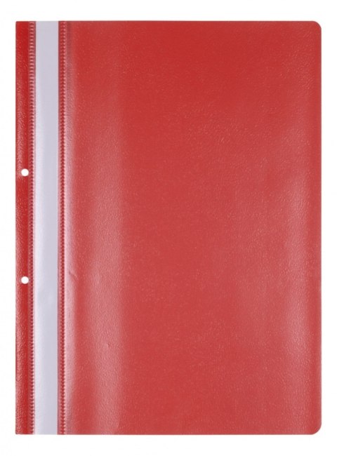 Skoroszyt OFFICE PRODUCTS, PP, A4, 2 otwory, 100/170mikr., wpinany, czerwony