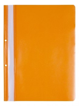 Skoroszyt OFFICE PRODUCTS, PP, A4, 2 otwory, 100/170mikr., wpinany, pomarańczowy