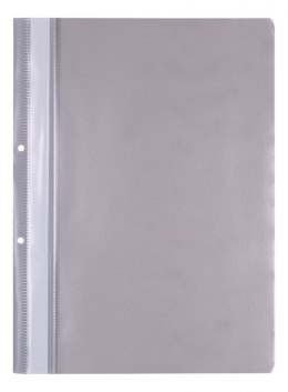 Skoroszyt OFFICE PRODUCTS, PP, A4, 2 otwory, 100/170mikr., wpinany, szary