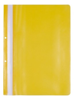 Skoroszyt OFFICE PRODUCTS, PP, A4, 2 otwory, 100/170mikr., wpinany, żółty