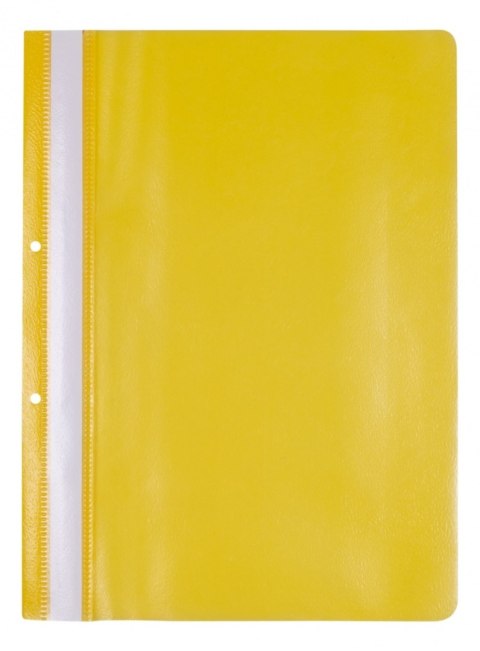 Skoroszyt OFFICE PRODUCTS, PP, A4, 2 otwory, 100/170mikr., wpinany, żółty