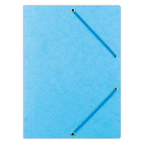 Teczka z gumką OFFICE PRODUCTS, preszpan, A4, 390gsm, 3-skrz., jasnoniebieska